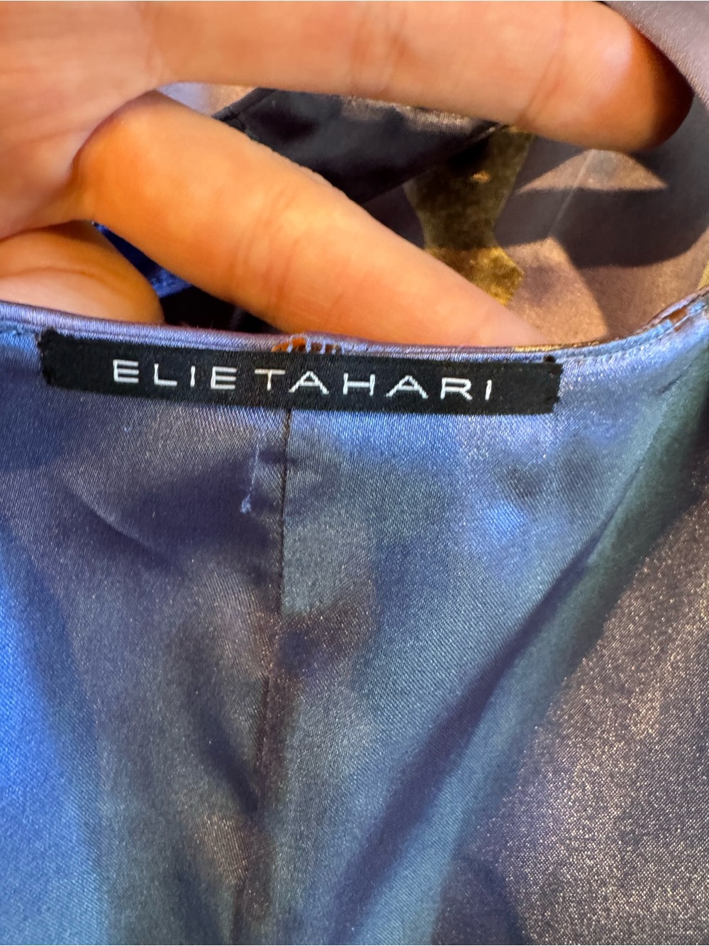 Elie Tahari 93% Silk Floral Draped Sheath Dress Lavender Size 6 - Picture 9 of 15